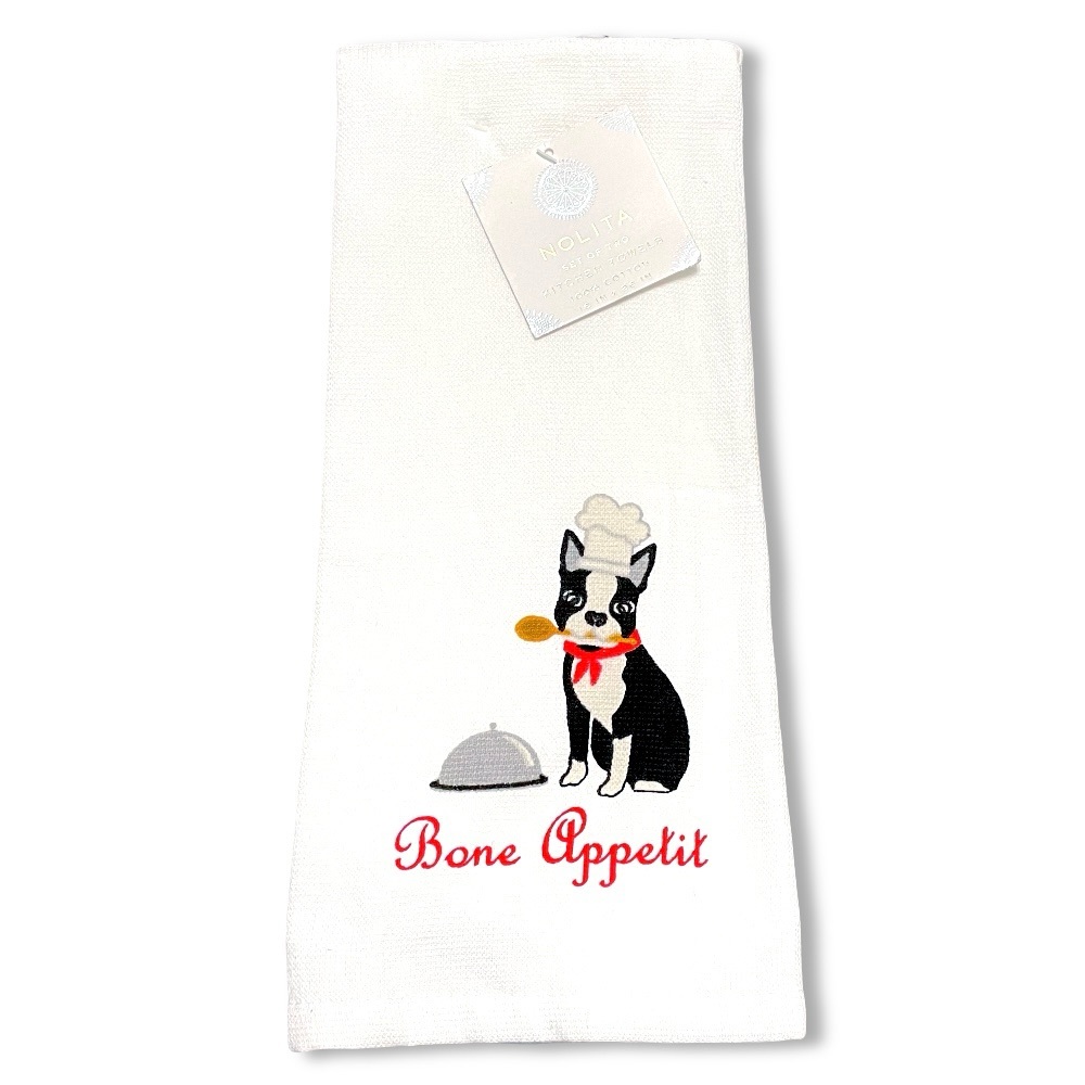 2pk Kitchen Towel Set ◈ Frenchie Bone Appetit